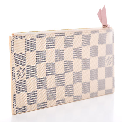 Louis Vuitton Damier Azur Felicie Chain Wallet Zippered Insert Rose Ballerine 3 of 7