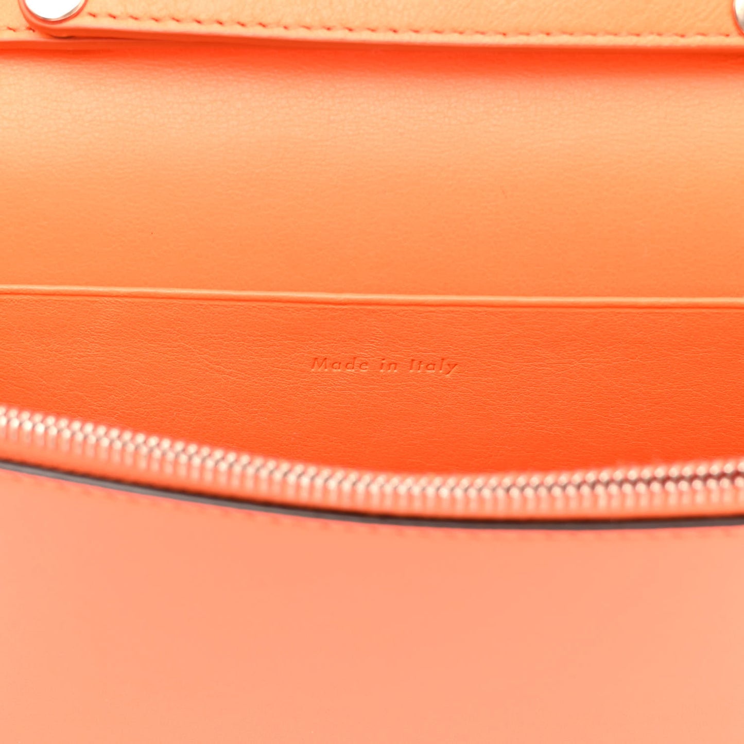 Smooth Lambskin Frame Evening Chain Clutch Steel Orange Flamingo