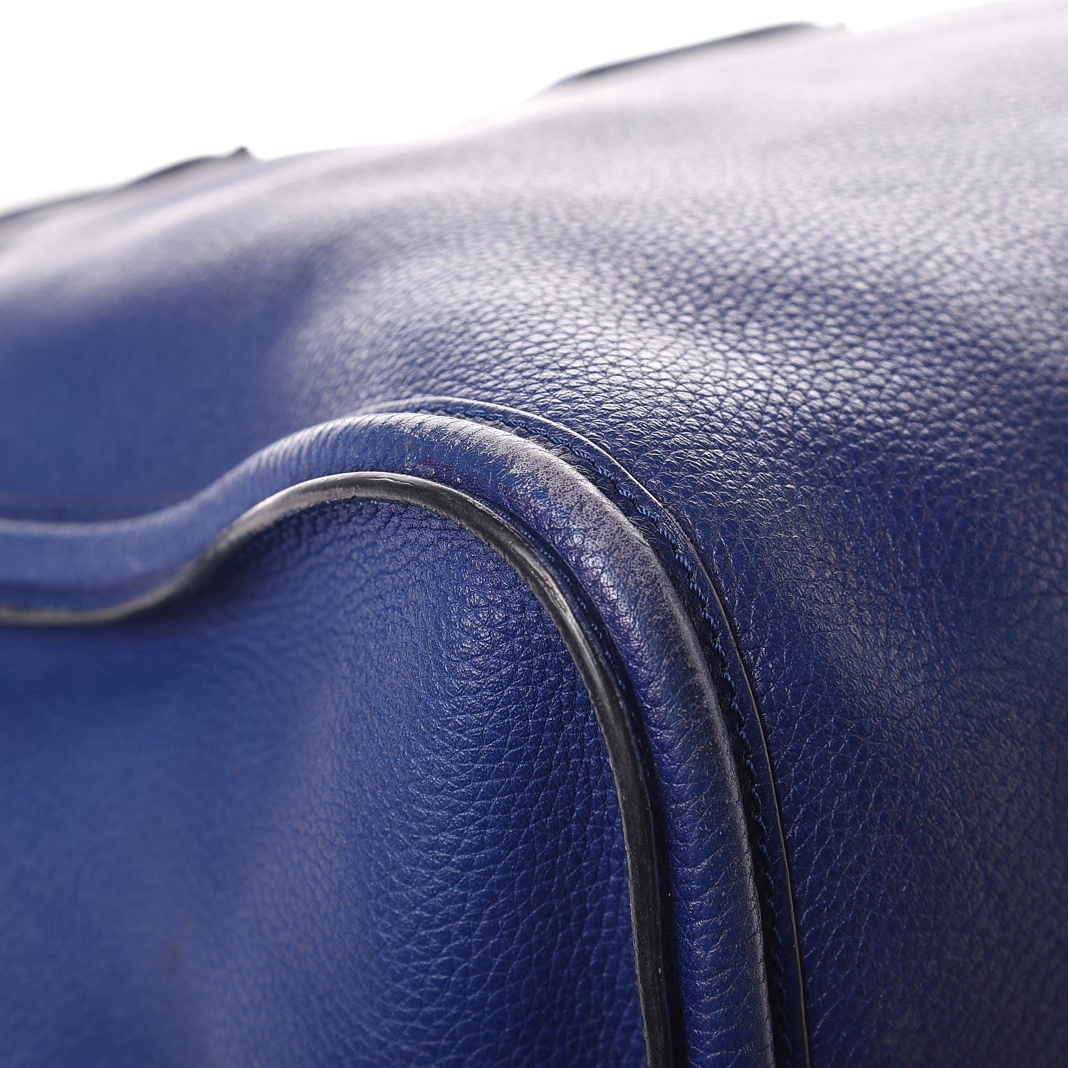 Alexander McQueen Pebbled Calfskin Large Skull Padlock Zip Around Tote Ultramarine 12 of 15