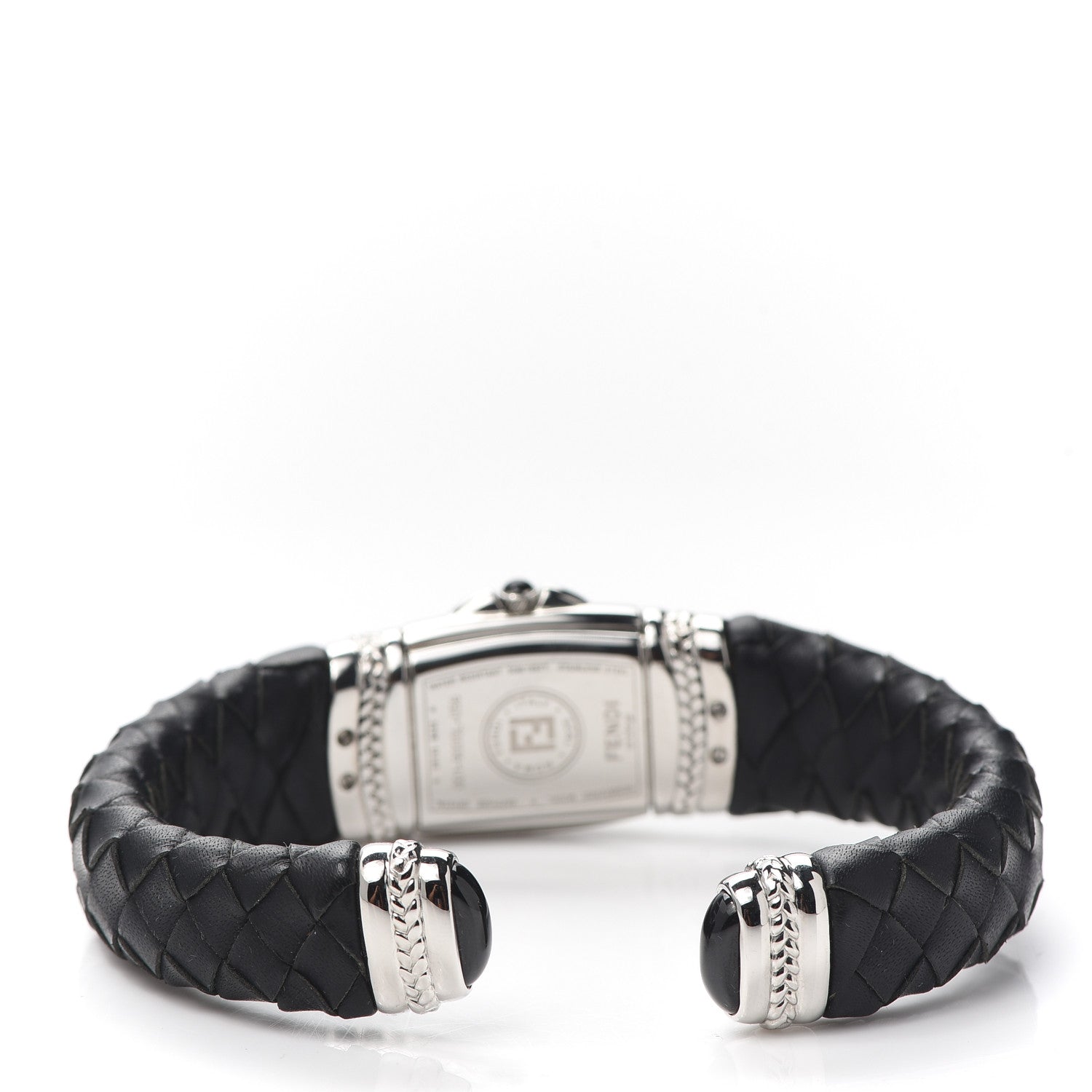 Fendi Stainless Steel Calfskin Mother of Pearl 20mm Bangle Quartz Watch 3 of 5