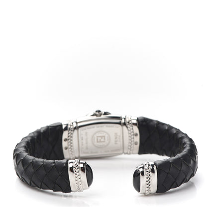 Fendi Stainless Steel Calfskin Mother of Pearl 20mm Bangle Quartz Watch 3 of 5