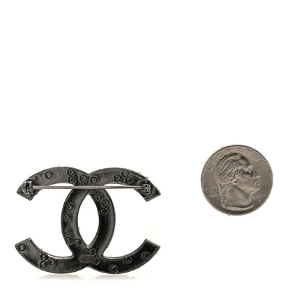 Chanel Ruthenium Pearl Large CC Brooch Black 2 of 4