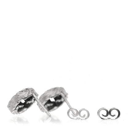Gucci Sterling Silver Textured Interlocking G Stud Earrings 3 of 4