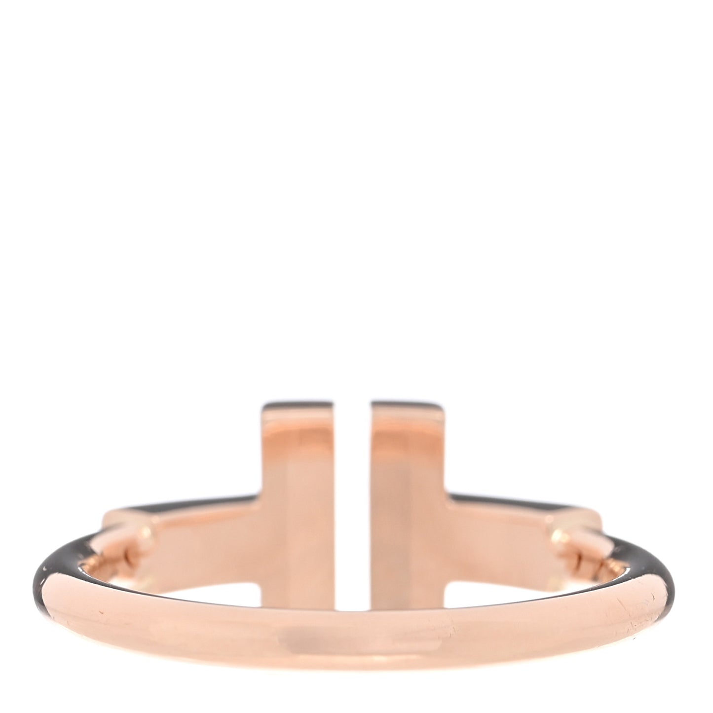 18K Rose Gold Diamond Mother of Pearl T Wire Ring 50 5.25
