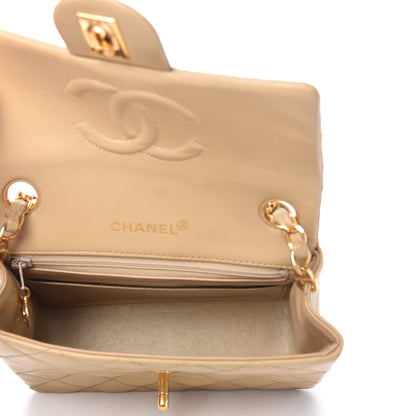 Chanel Lambskin Quilted Mini Square Flap Beige 5 of 11