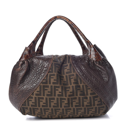 Fendi Zucca Nappa Nuvolata Vitello Tortuga Spy Tobacco Moro 2 of 20