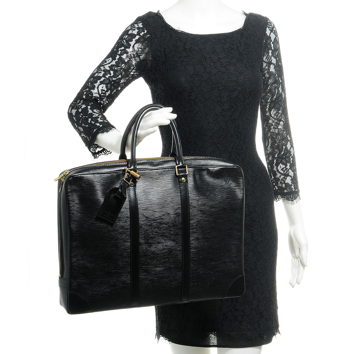 Louis Vuitton Epi Porte-Documents Voyage Briefcase Black 2 of 7