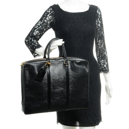 Louis Vuitton Epi Porte-Documents Voyage Briefcase Black 2 of 7