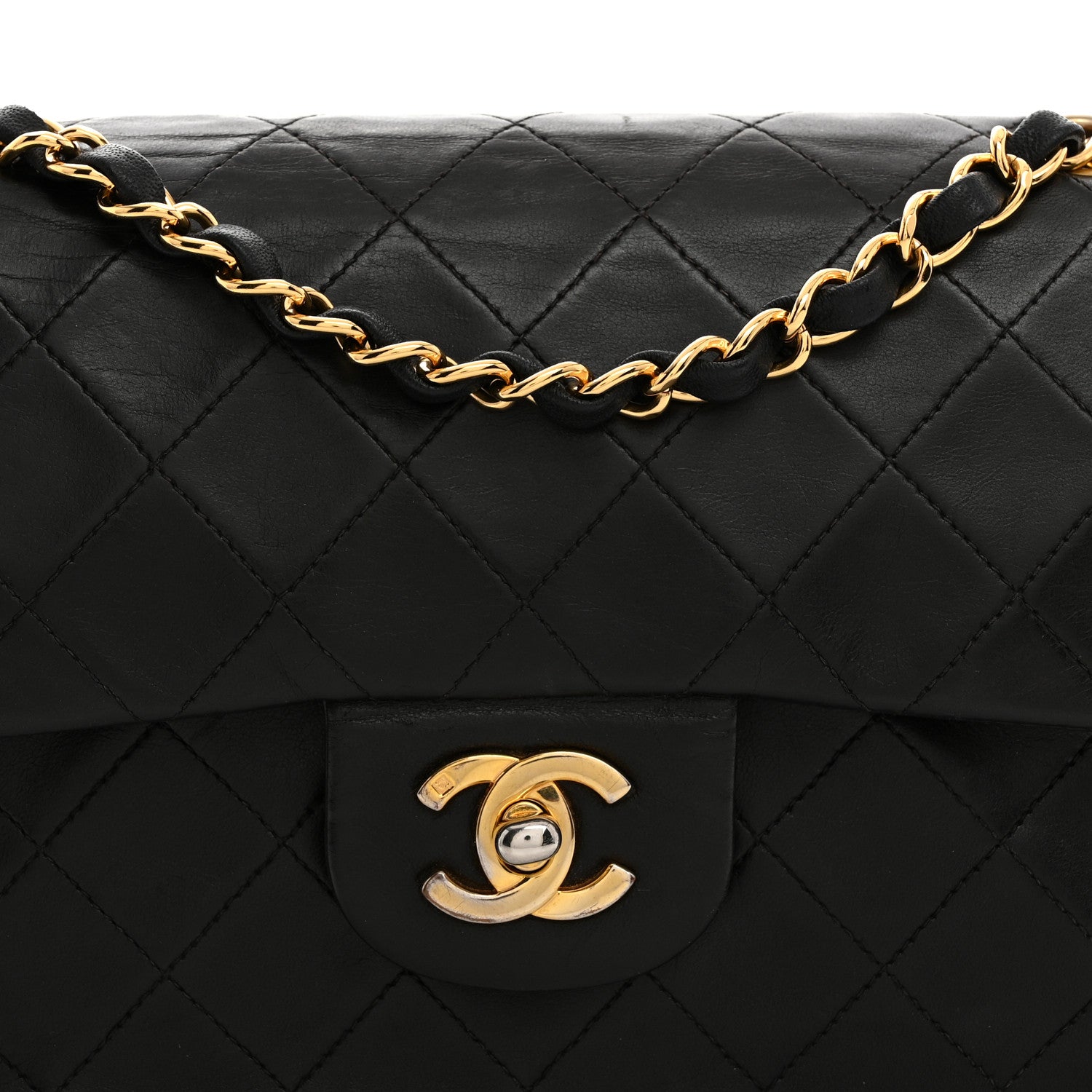 Chanel Lambskin Quilted Small Double Flap Black 8 of 13