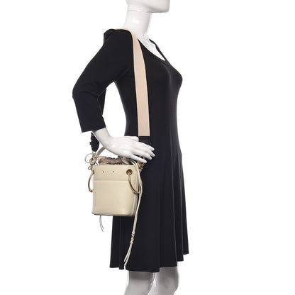 Chloe Smooth Calfskin Mini Roy Bucket Bag Natural White 2 of 11