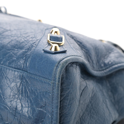 Balenciaga Agneau Classic Gold Hardware City Bleu Profond 10 of 12