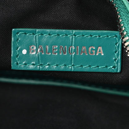 Balenciaga Extra Supple Calfskin Crystal Crocodile Embossed Le Cagole Shoulder Bag XS Jade 7 of 11