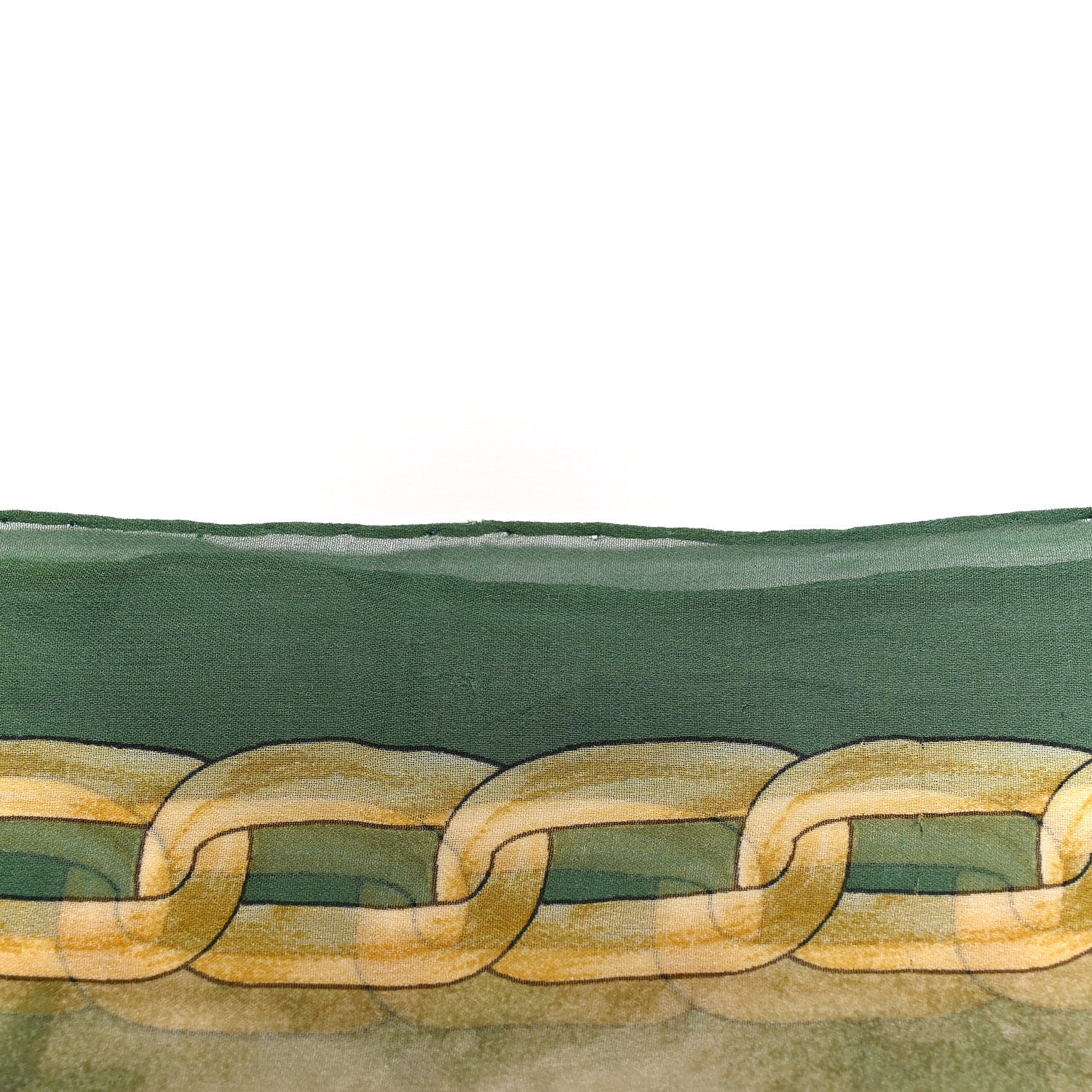 Fendi Silk Stole Green Gold 7 of 7