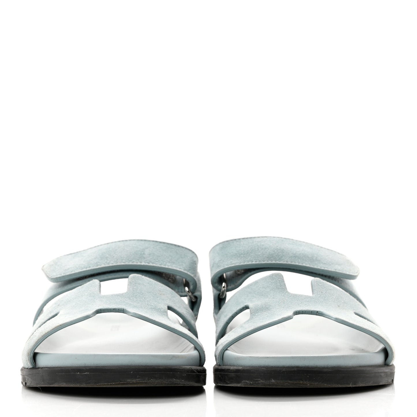 Suede Goatskin Womens Chypre Sandals 38 Vert D'eau