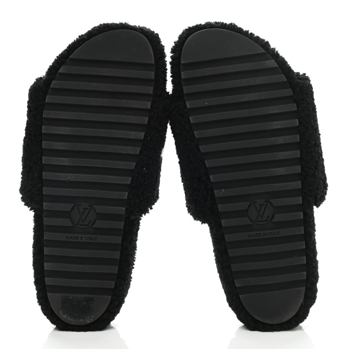 Shearling Bom Dia Flat Mules 41 Black