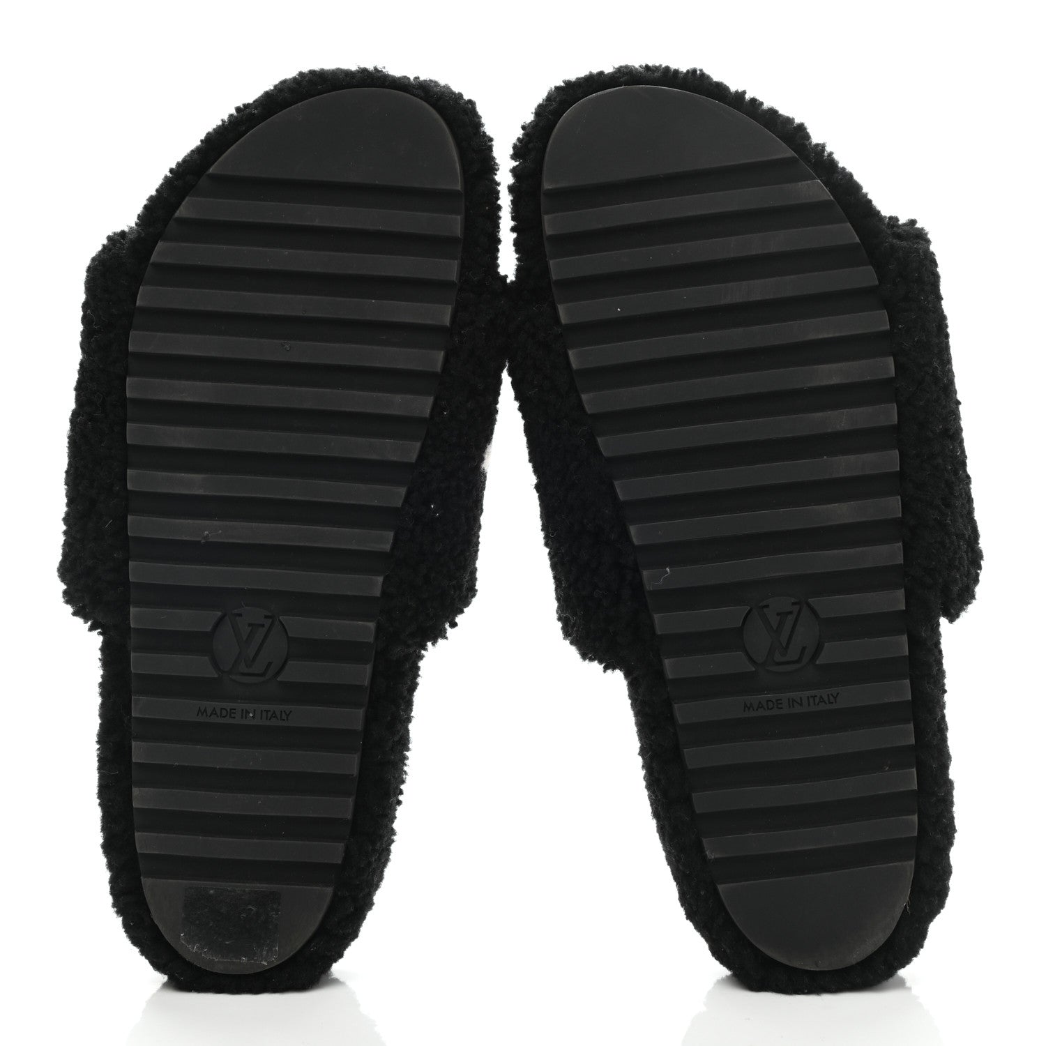 Louis Vuitton Shearling Bom Dia Flat Mules 41 Black 5 of 8