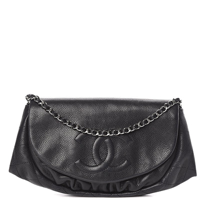 Chanel Caviar Half Moon Wallet On Chain WOC Black 1 of 11