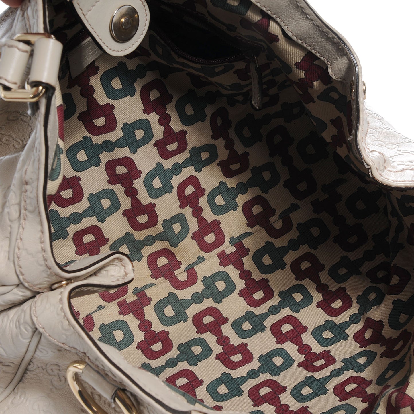 Guccissima Medium Sukey Tote Mystic White