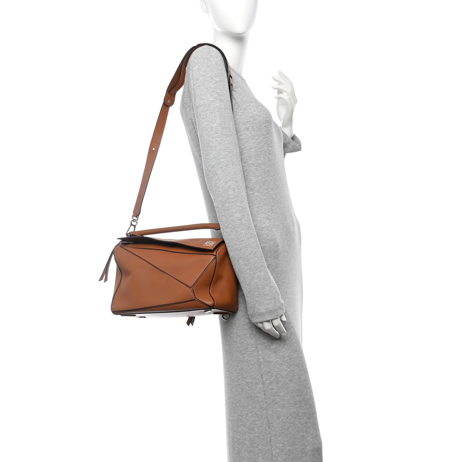 Loewe Calfskin Medium Puzzle Bag Tan 2 of 10