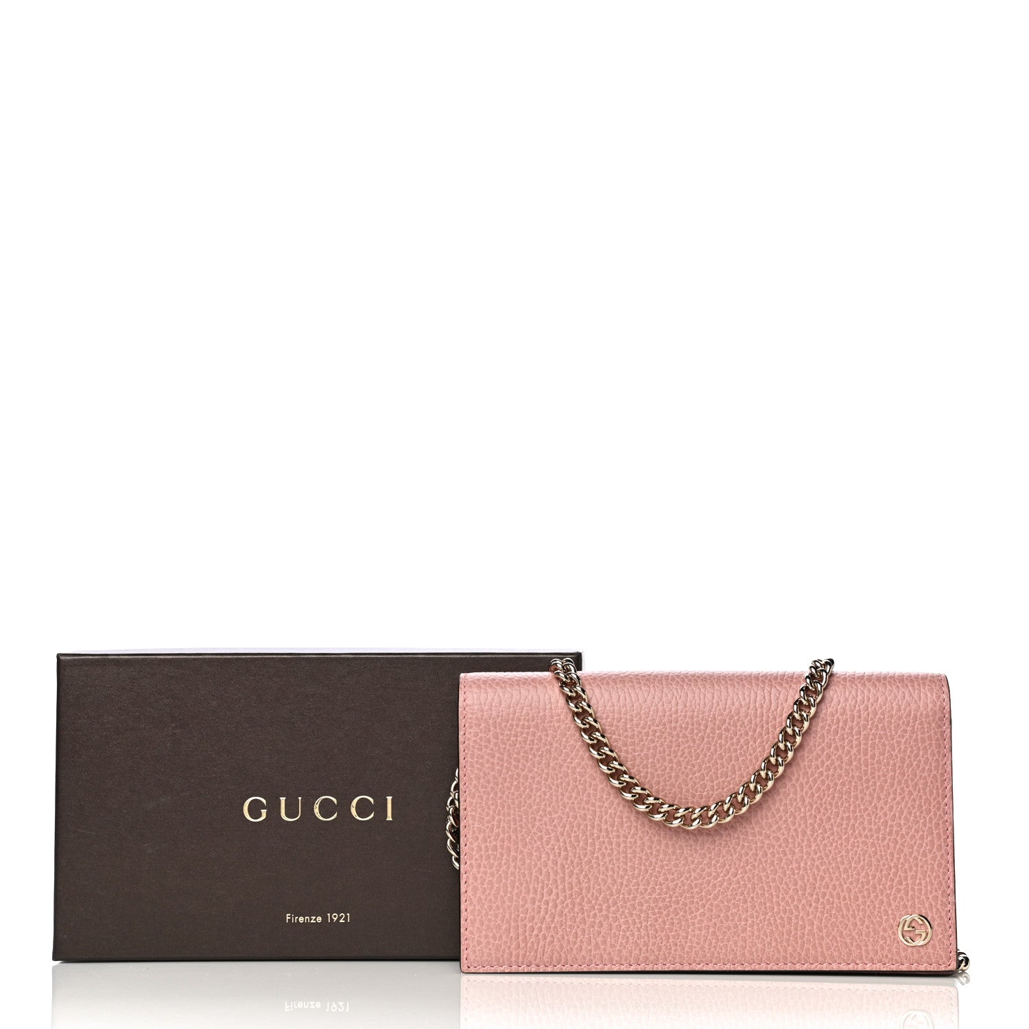 Gucci Dollar Calfskin Medium Betty Chain Wallet Soft Pink 8 of 8