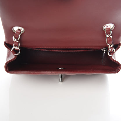 Chanel Lambskin Quilted Mini Rectangular Flap Burgundy 5 of 10