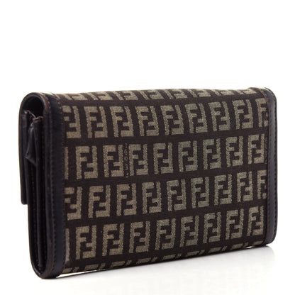 Fendi Zucchino Forever Continental Wallet Brown 3 of 12