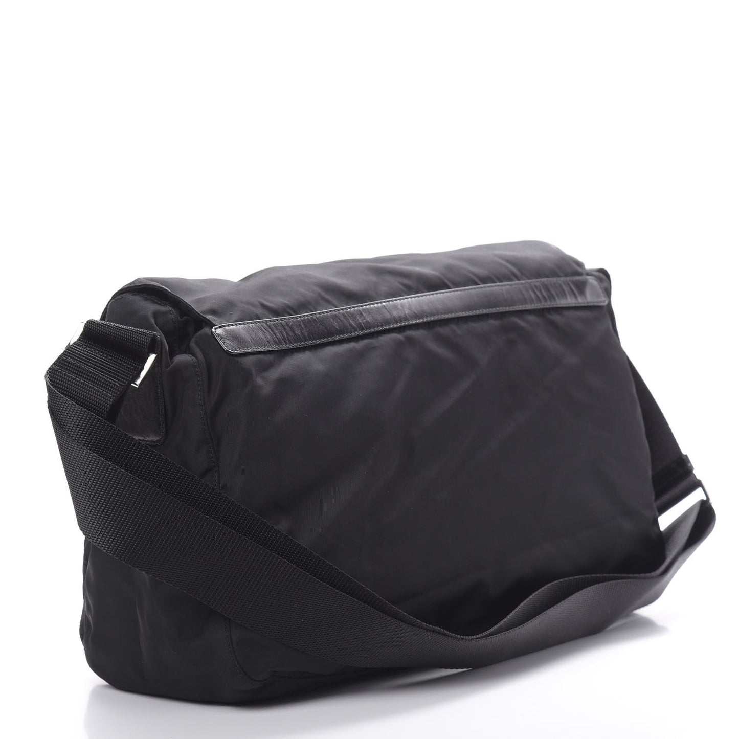Nylon Vela Messenger Bag Black