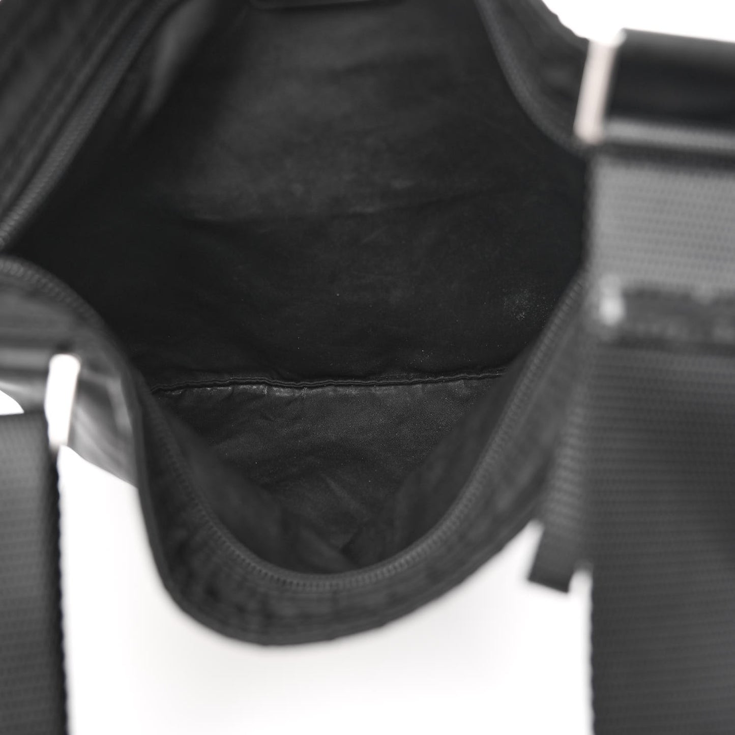 Nylon Vela Flat Messenger Bag Black