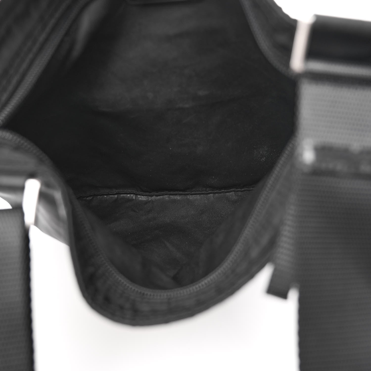 Prada Nylon Vela Flat Messenger Bag Black 5 of 10