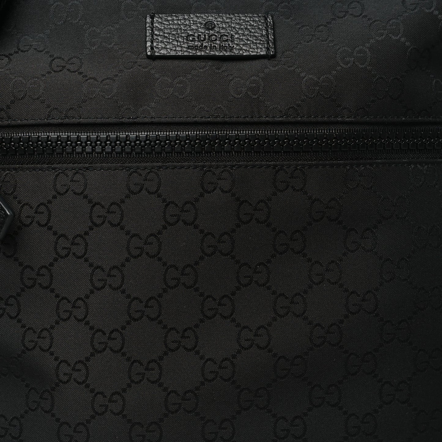 Nylon Monogram Medium Flat Messenger Bag Black