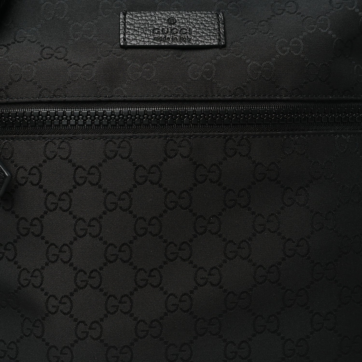 Gucci Nylon Monogram Medium Flat Messenger Bag Black 8 of 10