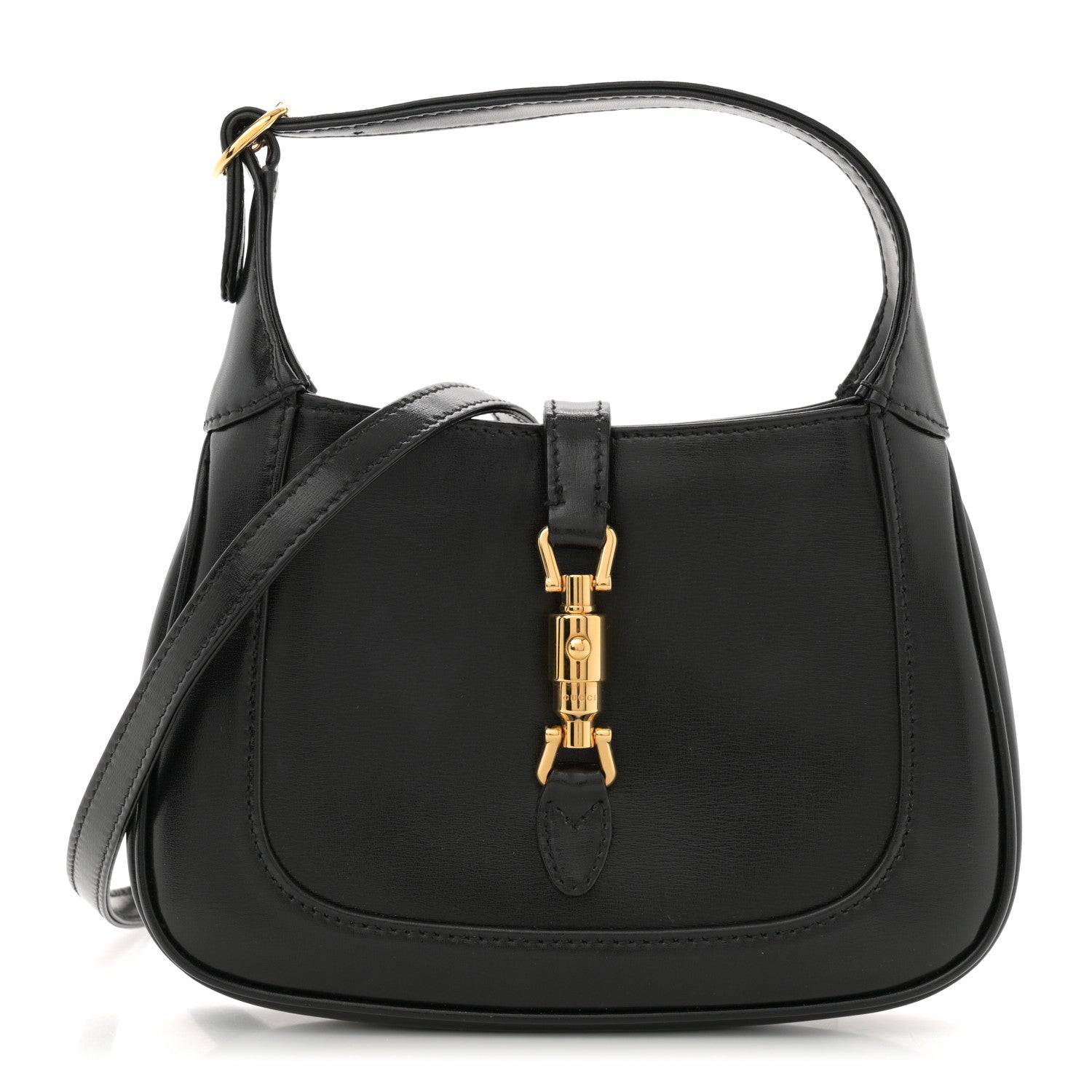 Gucci Boarded Dyana Lux Calfskin Mini Jackie 1961 Hobo Black 1 of 11