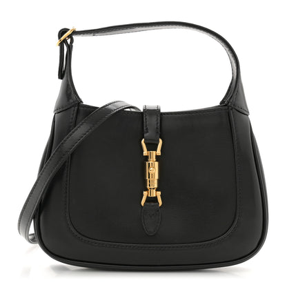 Gucci Boarded Dyana Lux Calfskin Mini Jackie 1961 Hobo Black 1 of 11