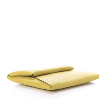 Hermes Chevre Mysore Bastia Coin Purse Jaune de Naples 6 of 10