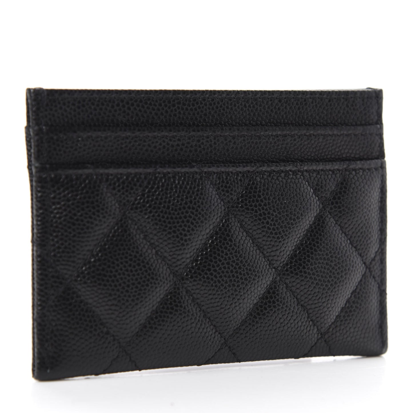 Caviar Quilted My Everything Card Holder Black