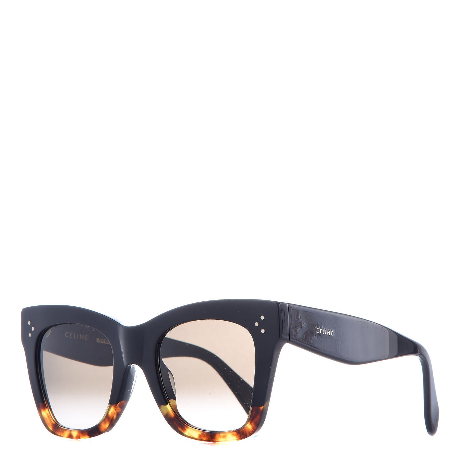 Celine Catherine Sunglasses CL 41098/F/S Black Havana 1 of 7