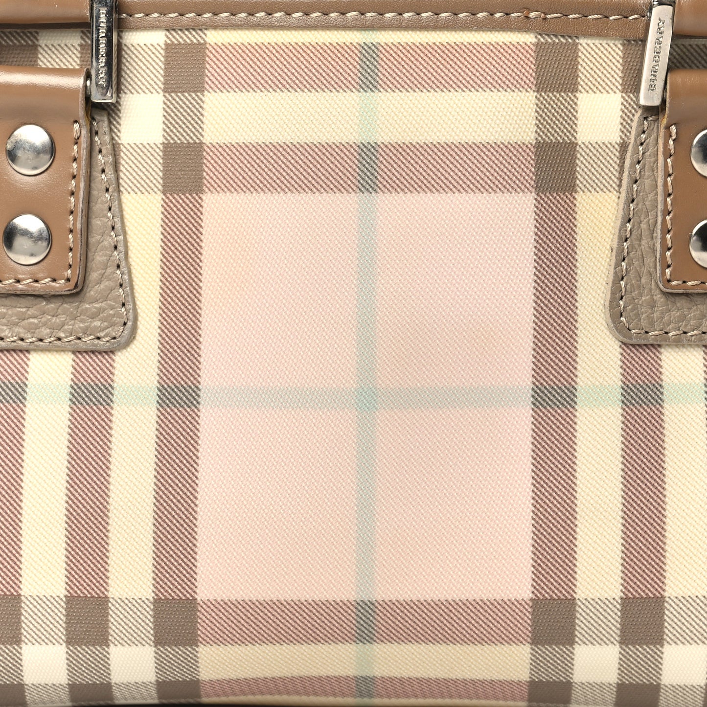 Candy Check Small Tote Pink Beige