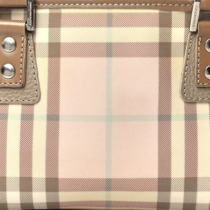 Burberry Candy Check Small Tote Pink Beige 8 of 15