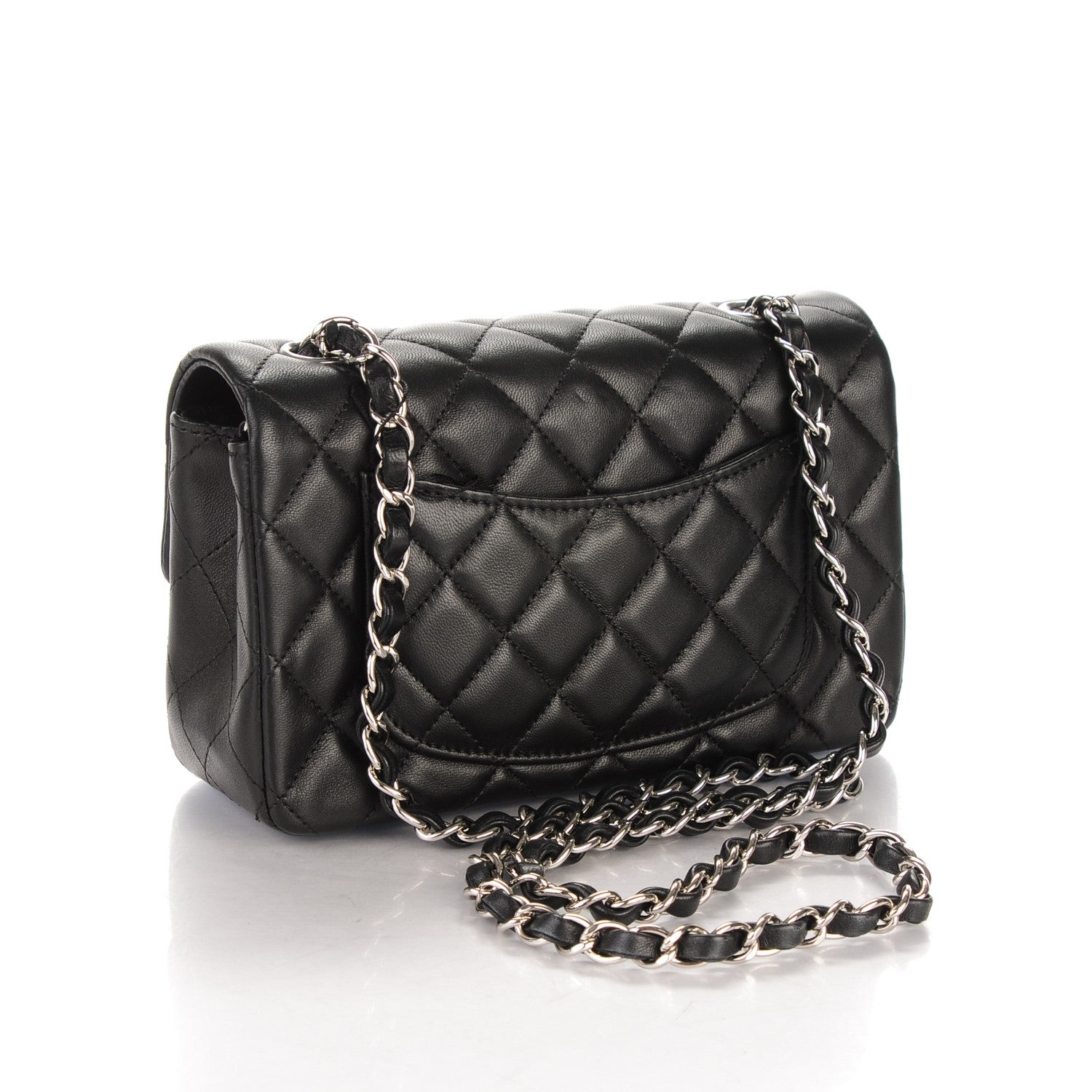 Chanel Lambskin Quilted Mini Rectangular Flap Black 3 of 7