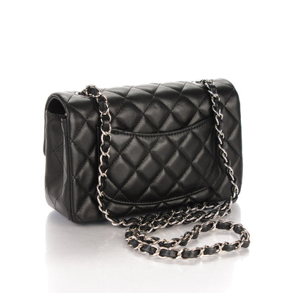 Chanel Lambskin Quilted Mini Rectangular Flap Black 3 of 7