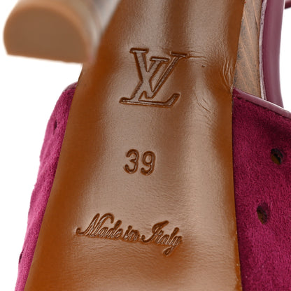 Louis Vuitton Suede Wooden Platform Sandals 39 7 of 12