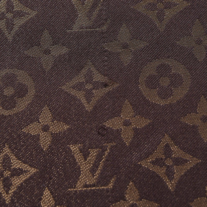 Louis Vuitton Silk Lurex Wool Monogram Shine Shawl Brown 12 of 16