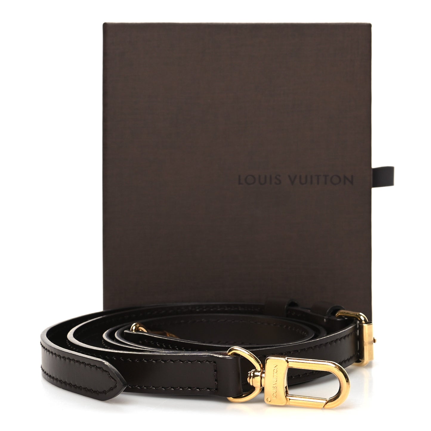 Calfskin Adjustable Speedy Bandouliere Shoulder Strap Brown