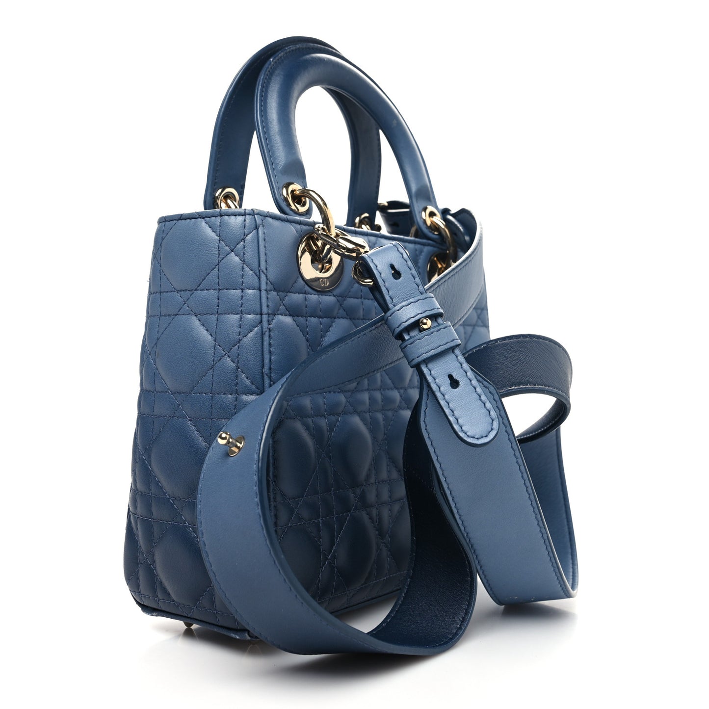 Lambskin Cannage Gradient Small My ABCDior Lady Dior Indigo Blue