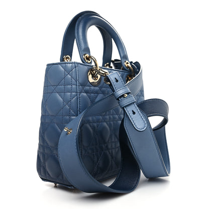 Christian Dior Lambskin Cannage Gradient Small My ABCDior Lady Dior Indigo Blue 3 of 15