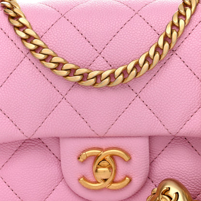 Chanel Caviar Quilted Mini Rectangular Sweetheart Flap Lilac 8 of 11