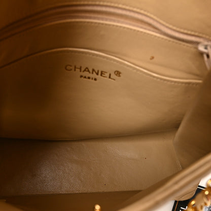 Chanel Lambskin Quilted CC Tote Beige 4 of 11