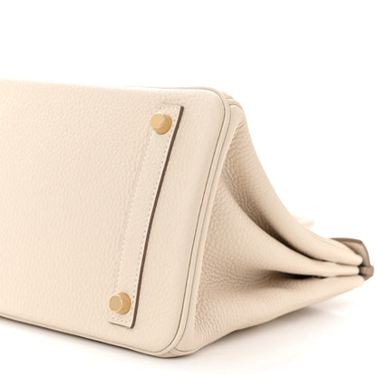 Hermes Taurillon Clemence Birkin 30 Craie 10 of 11