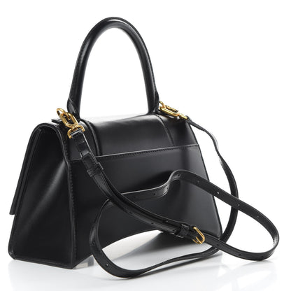 Balenciaga Shiny Box Calfskin Small Hourglass Top Handle Bag Black 4 of 12