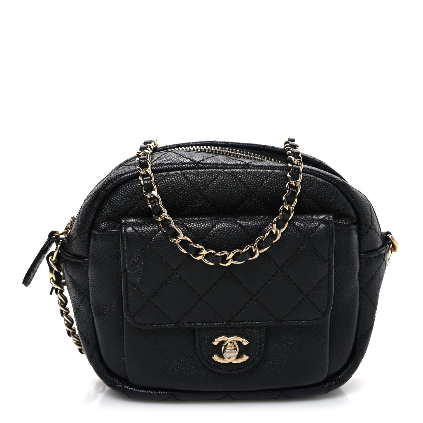 Caviar Quilted CC Day Camera Case Black